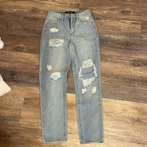 ripped mom jeans